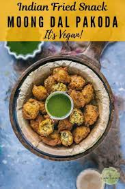 Crispy Moong Dal Pakora Recipe Food Pairings Recipes Vegan Snacks