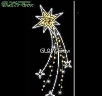 [Hot Item] Warm White Star Waterproof Christmas Pole Street Mounted 2D LED  Motif Light for Event Decoration