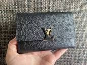 Authentic Louis Vuitton Compact Black / Pink CAPUCINES Wallet ...