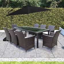 A rubber stopper inserts into the neck of your hummingbird feeder, for a secure seal. Garden Patio Furniture Grey Rattan Dining Table With Glass Top 8 Seater Large Outdoor Garden Furniture Garden Patio