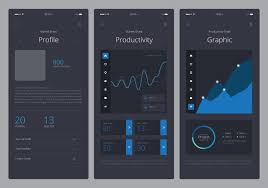 Charts Ui Kit Mobile Element Set Download Free Vectors