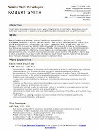 Senior Web Developer Resume Samples Qwikresume