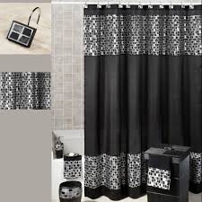 Black And White Fabric Shower Curtain Black Mosaic Stone Shower Curtain 70 X 72 Black Shower Curtains Sequin Shower Curtain Gray Shower Curtains