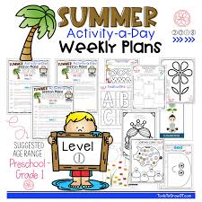 Activity A Day Calendars Weekly Plans 2018 Activities Summer Activities Summer Lesson Plans