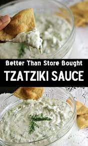 Tzatziki Sauce Better Thn Store Bought Tzatziki Sauce Is The White Greek Yogurt And Cucumber Sauce Serve I Greek Recipes Tzatziki Sauce Tzatziki Recipes