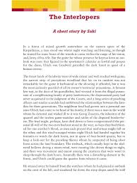 An interloper is someone who becomes involved in a situation in which they do not belong. Interlopers Short Story
