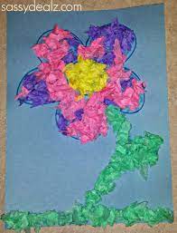 You can also use straws to make stems. Easy Tissue Paper Flower Craft For Kids Crafty Morning