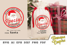 Some christians, particularly calvinists and puritans, disliked the idea of santa claus, as well as christmas in general, believing that the lavish celebrations were not in accordance with their faith.122 other. Personalised Santa Sack Svg Christmas Grafico Por Banana Empire Creative Fabrica