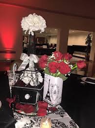 With these ideas you'll a magical night in the paris! A Night In Paris Centerpiece Paris Theme Wedding Paris Theme Party Paris Theme