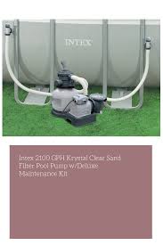 Intex 2100 Gph Krystal Clear Sand Filter Pool Pump W Deluxe Maintenance Kit