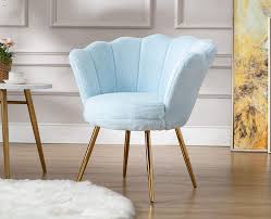 One day i will be putting on my makeup in that chair & at that vanity <3 <3 amelie mirrored vanity & shelly vanity chair by haute house at. Guyou Comfy Faux Fur Accent Vanity Chair Armchair Upholstered Lotus Desk Chair With Gold Plating Legs For Living Room Bedroom Apartment Baby Blue Buy Online In Austria At Desertcart At Productid 253071061