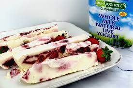 With an offset spatula, spread the strawberry yonanas into an even layer to remove terrine: Strawberry Yogurt Terrine Irish Yogurts Clonakilty