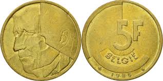 Sind sie ein sammler von münzen ? Belgien 5 Francs 5 Frank 1986 Brussels Munze Brussels Ss Brass Or Ma Shops