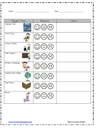 monthly behavior chart for kindergarten monthly behavior