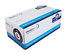 Box 200 Large Healthguard P Free Blue Nitrile Disposable Gloves Pwp Industrial