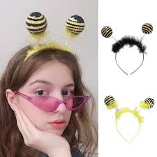 Bee Headband Cosplay Hair Accessories for Kids Adults Women Bee Party Favor