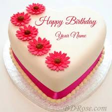 Skylark Vanilla Heart Cake 3 3 Pounds Happy Birthday Flower Cake Happy Birthday Cakes Birthday Cake Writing