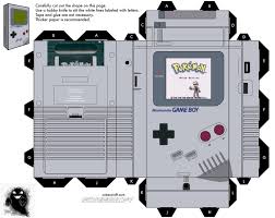 Gameboy Cutout To Place Boxes On Tables Paper Toys Template Paper Toys Paper Crafts