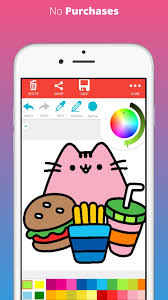Try to color this kawaii food coloring page, a delicious rice bowl with egg and lettuce on top of it. Cute Kawaii Coloring Pages For Android Apk Download