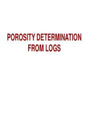 04 porosity with chart porosity determination from logs