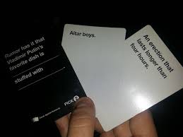 All bad cards works just like cards against humanity with some equally disturbing cards. I Was Playing Cards Against Humanity When Someone Dropped This Bomb On Us Cards Against Humanity Funny Cards Against Humanity Funniest Cards Against Humanity