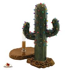 Great addition to a holiday table. Ceramic Cactus Christmas Tree 12 Inches Tall With Color Lights And Electric Base Saguaro Desert Cacti Holiday Decor Made To Order Texas Hill Country Ceramics