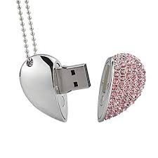 Amazon Com Raoyi 32gb Usb 2 0 Flash Drive Crystal Heart Shape Usb Stick Jewelry Pendant Necklace Thumb Drive Memory Stick Pend In 2020 Flash Drive Usb Flash Drive Usb