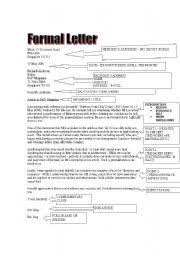 Formal Letter Notes And Exercises Lettering Cloze Passages Words To Use