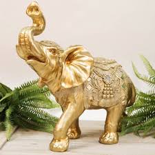 Elephant home decor elephant gifts elephant art elephant stuff elephant design african elephant outdoor topiary outdoor decor statue tattoo. Large Gold Lucky Elephant Ornament Good Fortune Home Decor This Large Home Ornament Is A Beautiful Statement Peice