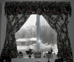 black kitchen curtains and valances
