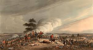 Durant la bataille de waterloo, qui se déroula le dimanche 18 juin 1815 près de waterloo, en belgique, les forces du premier empire de napoléon bonaparte ier et du maréchal de france michel ney furent. La Bataille De Waterloo Vue De Mont Saint Jean Le 18 Juin 1815 Gravure Anglaise