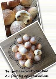 Beignets Chocolat Banane Au Four 97 Cal Par Beignet Gourmandises Sucrees Ou Salees Beignets Recette Dessert Beignets Chocolat