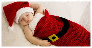 Baby Santa Hat And Cocoon Free Crochet Pattern And Video Tutorial