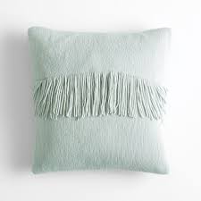 Micro fringe bordeaux indoor/outdoor pillow. Chic Fringe Pillow Cover Teen Throw Pillows Pottery Barn Teen