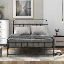 Dumee full size bed frame with headboard and footboard metal platform bed frame under bed storage no box spring needed ( full size, white) $154.77. Rosalind Wheeler Full Size Metal Platform Bed With Headboard And Footboard Iron Bed Frame For Bedroom No Box Spring Needed Silver Wayfair
