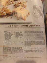 Jo S Cinnamon Squares By Joanna Gaines Via The Magnolia Journal Winter 2018 Recipes Best Healthy Dinner Recipes Square Recipes