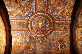 Скачайте стоковое фото fresco painting in the cathedral crypt, anagni, frosinone, lazio, italy. Photo Of Anagni Cathedral Crypt Vault Fresco Ark Of The Covenant Middle Ages Art Cathedral Anagni