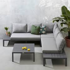 loungeset la vida aluminium woonkamerbank thuisdecoratie grijze kussens
