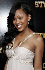 Hairstyles for a fashion conscious modern black woman. Meagan Good Long Hairstyle With Half Coilf For Black Hair