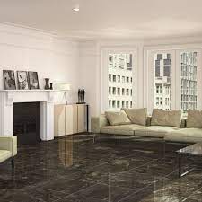 Beautiful Black Gloss Floor Tiles With A Marble Pattern For A Wondeful Designer Effect These Mode White Marble Floor Marble Floor Living Room White Tile Floor