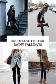 24 Cute Outfits For Fall Rainy Days Styleoholic Rainy Day Outfit For Work Cute Rainy Day Outfits Rainy Day Outfit For Spring