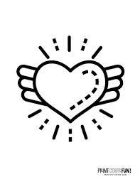 Download and print these of hearts with wings coloring pages for free. 100 Heart Coloring Pages A Huge Collection Of Free Valentine S Day Printables Print Color Fun