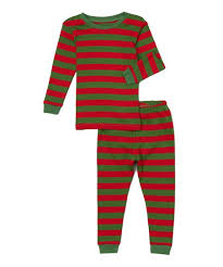 Leveret Red Green Stripe Pajama Set Infant Toddler Kids