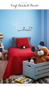 Turn his room into a jungle by mounting animal heads (giraffes, elephants, etc.) on the wall. Boy Bedroom Idea Easy Personalized Baseball Vinyl Decals 100 Giveaway Kim Byers