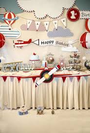 Airplane Theme 1st Birthday Party Head Table And Back Drop Design All Custom Hand Made For The Specific Theme Dogum Gunu Partisi Suslemeleri 1 Dogum Gunu Ve Dogum Gunu Susleri