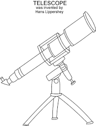 Free coloring sheets to print and download. Telescope Coloring Printable Page