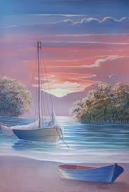 صور مرسومة 2017 من أجمل و أروع الصور المرسومة باليد و المرسومة بقلم الرصاص موقع بفبوف Landscape Paintings Beach Painting Boat Painting