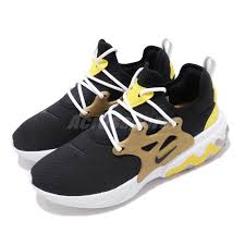 Details About Nike React Presto Black Yellow Brutal Honey Mens Running Shoes Av2605 001