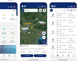 giao dien phan mem dinh vi xe tren dien thoai app gps, do AI tạo