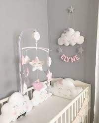 Three Pillows Stuffed With Foam Batting Non Removable And Washable Machine 30 C Face Is Embroidere Idee Cameretta Neonato Cameretta Bambini Idee Fai Da Te Baby